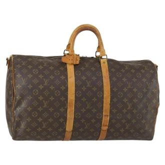 Louis Vuitton Pre-owned Weekend Bags, female, Brown, Size: ONE SIZE Pre-owned Canvas Weekend Bag