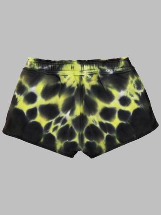 Finger in the Nose Fluorescent Lime Splash Cotton Shorts - Multicolor