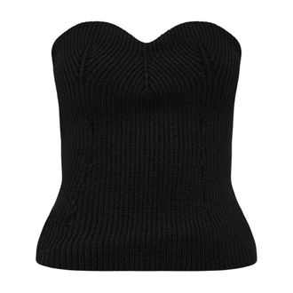 Jil Sander Top de Hombros Descubiertos de Lana - Tops - Mujer - Negro - L