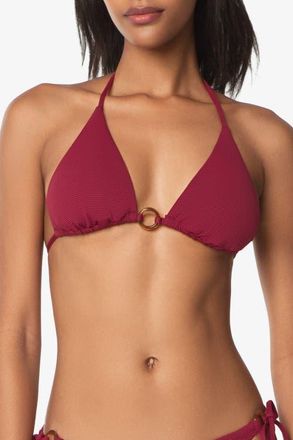 Helen Jon Tortoise Ring String Top in Merlot Cora Texture at Nordstrom, Size X-Small