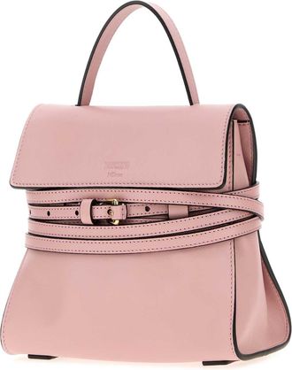 Moschino Womens Pink Nappa Leather Small Moschino Tie Me Handbag Rosa Borse A Mano Bag