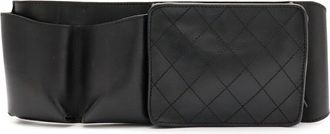 Chanel Black Leather Fanny Pack Sling Bag (Pre-Owned)