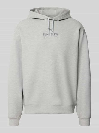 Puma Hoodie mit Logo in Hellgrau Melange, Gr&ouml;&szlig;e XXL