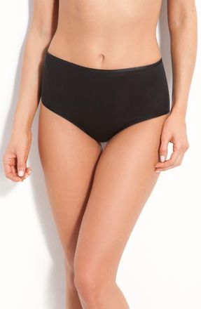 Hanro Seamless Cotton Full Briefs in Black at Nordstrom, Size X-Small