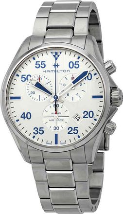 Hamilton Khaki Pilot Chronograph Silver Dial Mens Watch H76712151