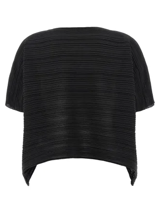 Pleats Please Issey Miyake Paper Bounce Blouse - Black