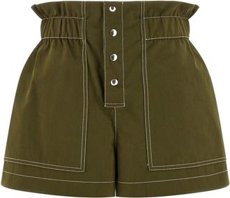 Marni Katoenen Gabardine Shorts - Dames - Korte Broeken - Groen - XS - Katoen - Korte Broeken
