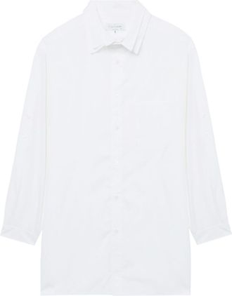 Yohji Yamamoto layered-collar cotton shirt - men - Cotton - 3 - White