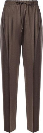 Max Mara Straight Broeken - Dames - Straight fit broeken - Bruin - M - Broeken