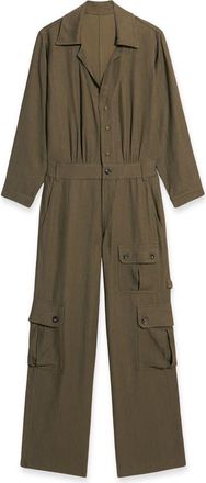 Fortela Cargo Jumpsuit in Sage Green at Nordstrom, Size 42 Eu