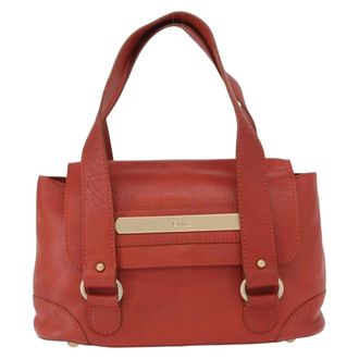 Chlo&eacute; Vintage Leather Red Leather Handbag (Pre-Owned)