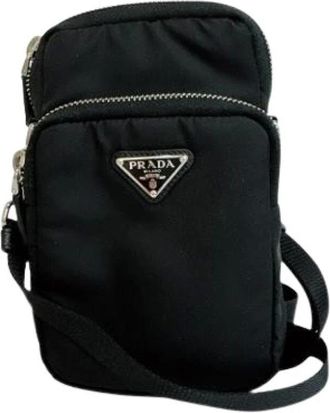Prada Pre-owned Cross Body Bags, unisex, Black, Size: ONE SIZE Pre-owned Vintage Shoulder Bag