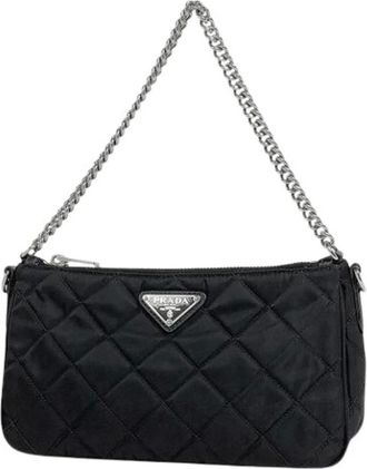 Prada Pre-owned Shoulder Bags, female, Black, Size: ONE SIZE Pre-owned Vintage Shoulder Bag