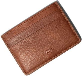 Will Leather Goods Front Pocket Leather Card Case in Tan at Nordstrom