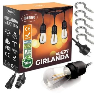OEM Guirnalda De Luces Para Jard&iacute;n De 10 M + 10 Bombillas Led De 1 W