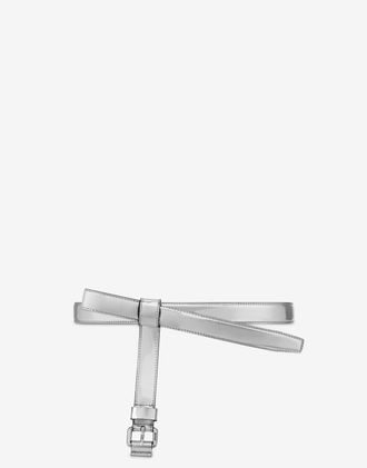 Moschino Mirror fabric belt - Silver