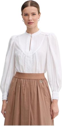 Joop Bionda Blouse - Dames - Blouses - Wit - L - Katoen - Overhemden