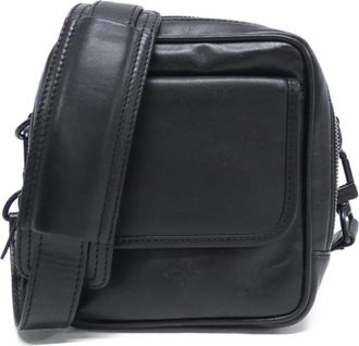 Louis Vuitton Black Leather Shoulder Bag (Pre-Owned)