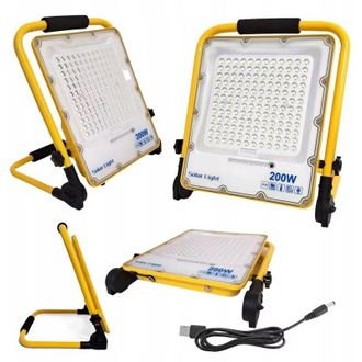OEM L&aacute;mpara De Construcci&oacute;n Hal&oacute;gena Led Port&aacute;til 200w 230v + Cable Usb Bater&iacute;a