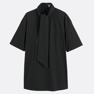 La Redoute Collections Korte wijde jurk met lange mouwen