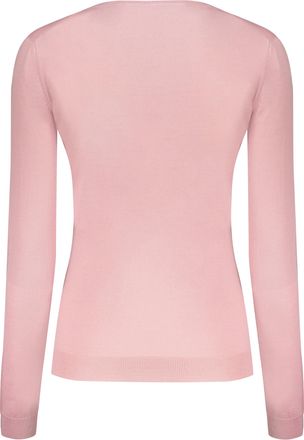 Valentino Logo-Embroidered Wool Sweater - Pink