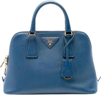 Prada Pre-owned Handbags, female, Blue, Size: ONE SIZE Pre-owned Vintage Leather Handbag