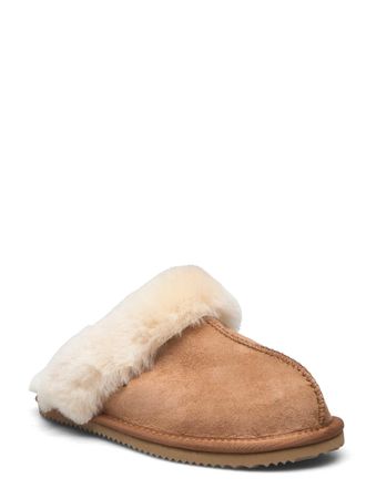 Rosemunde Hausschuh ROSEMUNDE Sydney Shearling Reversed Slippers, Damen, Gr. 36, cognac, Obermaterial: 100% Lammveloursleder. Futter: 100% Lammfell, Schuhe Haus