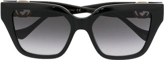 Gucci logo square-frame sunglasses - women - Acetate - 54 - Black