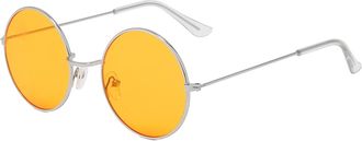 Generic Round Photo Retro Sunglasses for Men and For Women, Outdoor Vacation Beach Glasses (Color : D, Size : Medium)