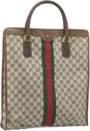 Gucci Pre-owned Tote Bags, female, Beige, Size: ONE SIZE Pre-owned Plastic Tote Bag