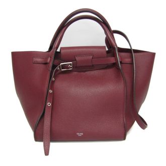 Celine Big Bag Smooth Leather Burgundy Leather Handbag (Pre-Owned)