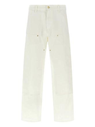 Carhartt Work in Progress Double Knee straight-leg trousers - men - Organic Cotton - 33 - White