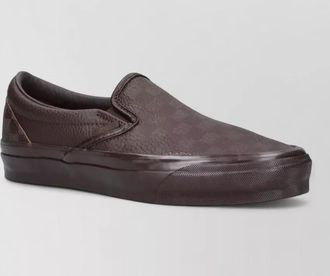 Vans leather checkerboard slip-on sneakers