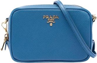 Prada Pre-owned Cross Body Bags, female, Blue, Size: ONE SIZE Pre-owned Vintage Crossbody Bag