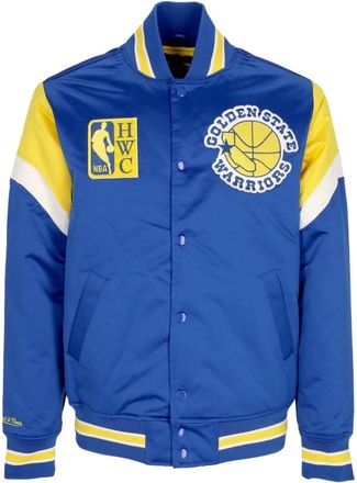 Mitchell & Ness NBA Bomberjack Golden State Warriors - Heren - Bomber jackets - Blauw - S - Polyester - Jassen