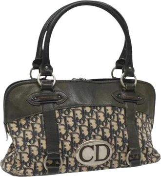 Dior Pre-owned Trotter Canvas Handtas - Dames - Vintage Handtas - Blauw - ONE Size - Leer - Vintage