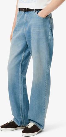 Lacoste Loose Fit Jeans in Washed Bleach at Nordstrom, Size 34 X 34