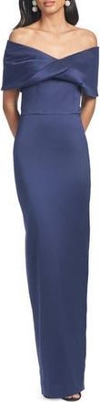 Sachin & Babi Viveca Off the Shoulder Gown in Night Sky at Nordstrom Rack, Size 4