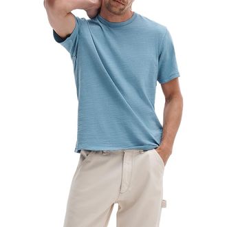 Rag & Bone Classic Flame Slub Cotton T-Shirt in Fog Blue at Nordstrom, Size Xx-Large