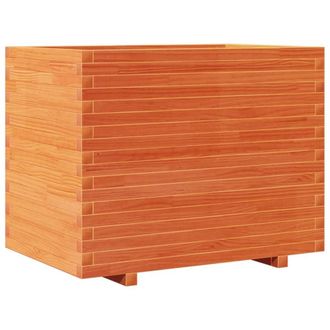 Berkfield Home Garden Planter Wax Brown 90x60x72 cm Solid Wood Pine | Size: 90 x 60 x 72 cm