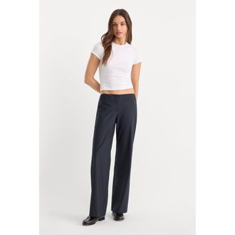Good American Womens The Low Rise Jeans Trouser | Royal Stripe, Size 14 | Good American by Khlo&Egrave; Kardashian