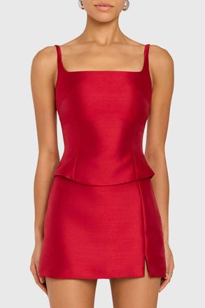 Amanda Uprichard Jacksonville Top In Scarlet