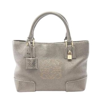 Loewe Pre-owned Amazona Leather Handbag - Pre-owned - Mujer - Gris - ONE SIZE