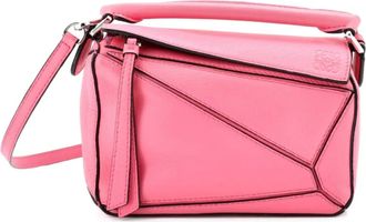 Loewe Puzzle Bag Leather Mini crossbody bag - Pink
