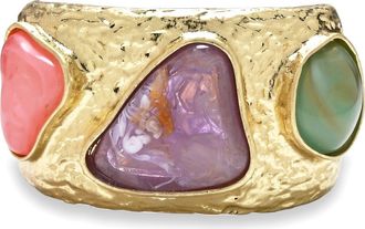 Eye Candy Los Angeles Shab Molten Bangle Bracelet in Gold at Nordstrom Rack