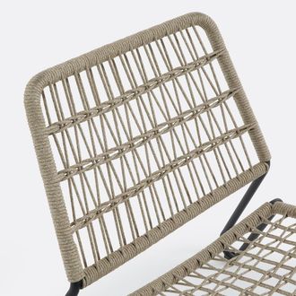 La Redoute Interieurs Lage tuinstoel van gevlochten touw, Masix