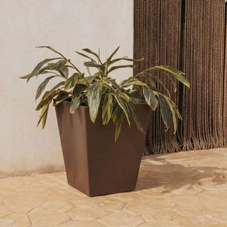OEM Cal&eacute;ndula 50 Macetero Cuadrado Estilo R&uacute;stico De Interior Y Exterior Para Plantas Y Flores Muy Resistente Al Paso Del Tiempo. Hecho De Polietileno En 