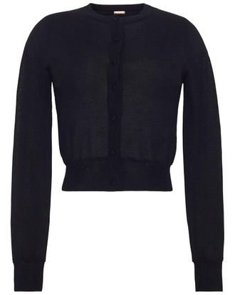 Adam Lippes Cashmere & Silk-Blend Knit Cardigan
