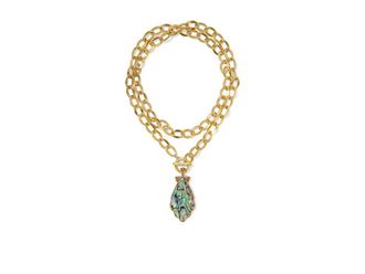 Kendra Scott Alexa Statement Womens Necklace Womens Necklace Vintage Gold Abalone Shell, Brass