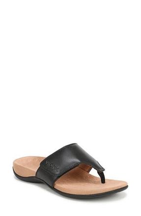 Vionic Renee Sandal in Black Nappa Leather at Nordstrom Rack, Size 6.5